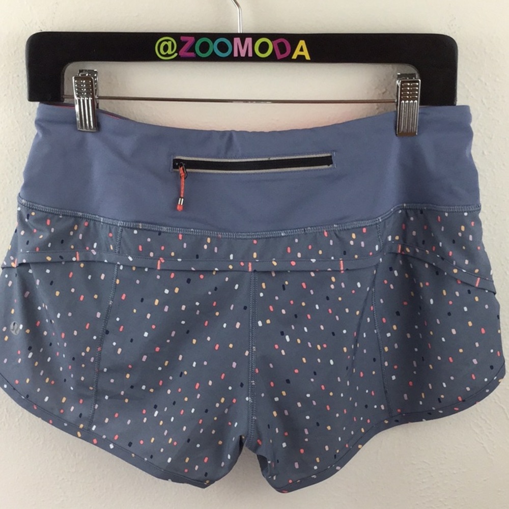 lululemon athletica Blue Shorts with Multicolor Dot Print (confetti)